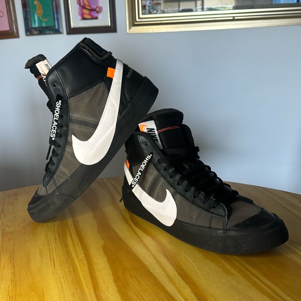 Nike Off White Blazer Mid Grim Reapers Sneakers Size 9.5